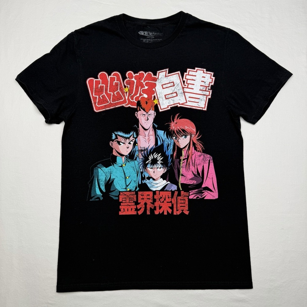 Yu Yu Hakusho Mens Small Black Short Sleeve T-Shirt Anime Funimation Size S